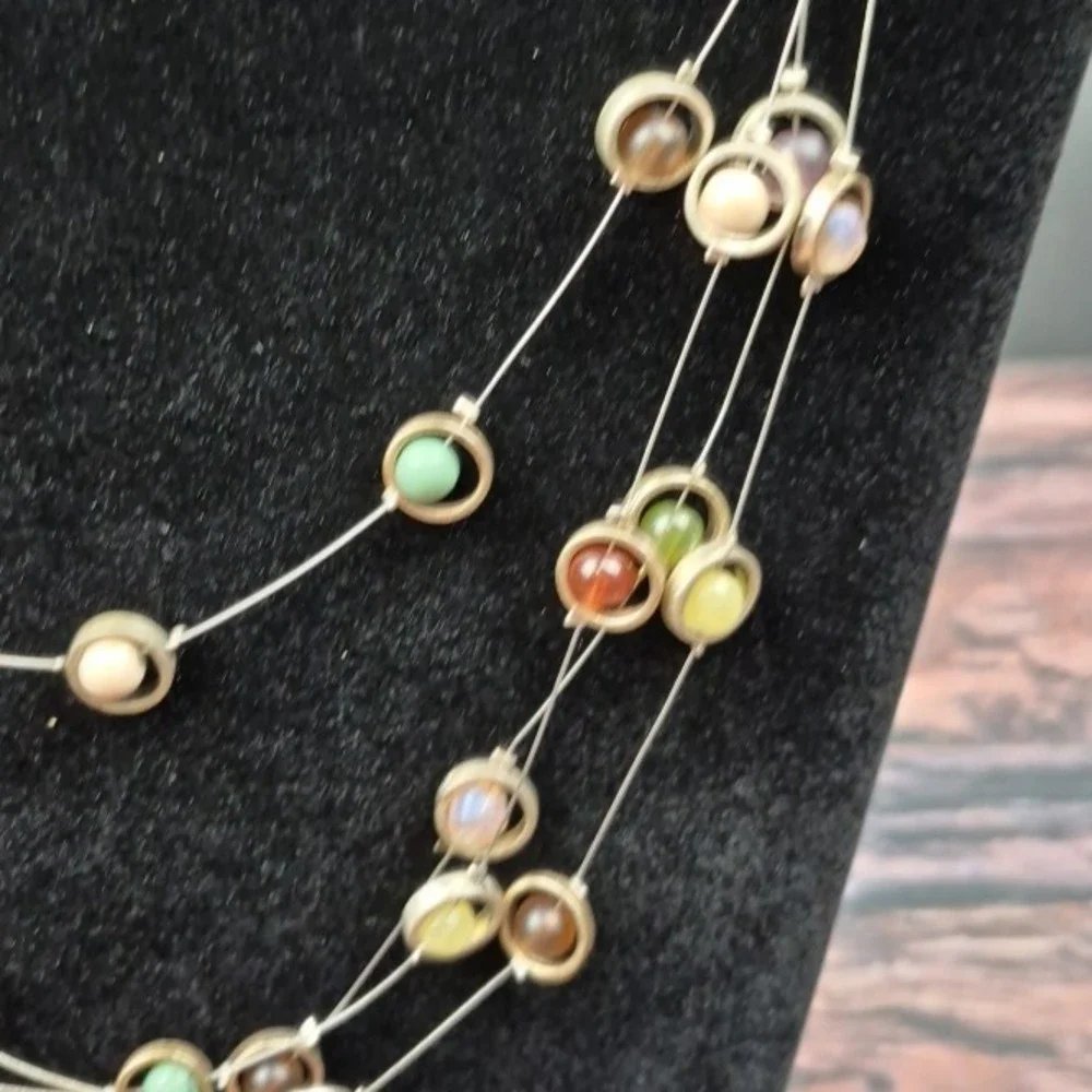 Vtg Coldwater Creek‎ Beaded Multistrand Necklace 19–21